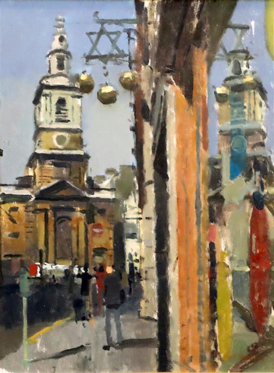 § Ken Howard (1932-) St Botolph in Bishopsgate 15.5 x 11.5in.